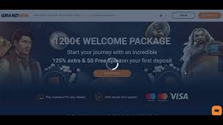 Grandwin  Online Casino Review  KryptoOddsen [upl. by Eille]