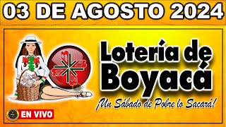 Resultado LOTERIA DE BOYACA SÁBADO 03 de agosto 2024 loteria loteríadeboyacá [upl. by Gorey]