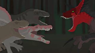 TRex Giganotosaurus amp Spinosaurus VS Ultimasaurus  Jurassic World Battle Animation 23 [upl. by Bobinette]