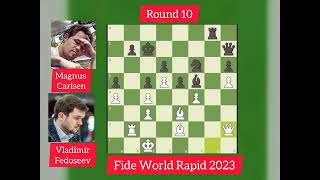 Magnus Made Fedoseev in Defense Mode ALL GAME LONG Fide World Rapid 2023 [upl. by Chang]