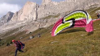 Paraglider Takeoff Kaleidoscope XXL 2 [upl. by Kuster]