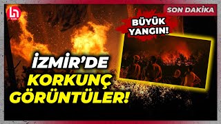 SON DAKİKA İzmir’de korkunç görüntüler… Yangın kent merkezinde onlarca ev yandı [upl. by Lazare]