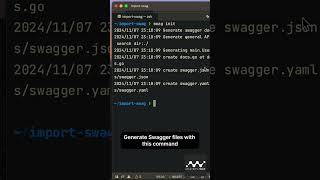 Golang how to add a swagger to your project [upl. by Dardani]