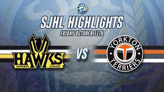 HIGHLIGHTS Nipawin Hawks  Yorkton Terriers Oct 11 2024 [upl. by Ahtiek]