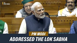 Prime Minister Narendra Modi addresses the Lok Sabha [upl. by Harragan]