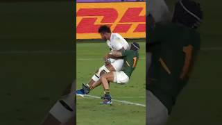 Cheslin Kolbe with a tackle on Courtney Lawes rugby [upl. by Alleuqahs649]