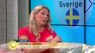 Anna Brolin Jag var nära att föda när Tibbling kvitterade mot Portugal  Nyhetsmorgon TV4 [upl. by Oinotnas362]