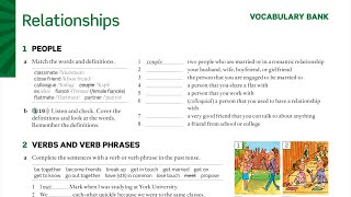 English File Intermediate Student’s book 3rd edition 319 320 Relationships Vocabulary [upl. by Plume]