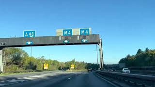 Drive from Swindon to Skanda Vale Temple Wales  View from my wind shield ukroadtrip motorway [upl. by Clywd]