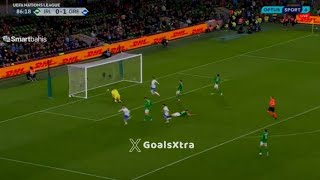 Christos Tzolis Goal Republic of Ireland vs Greece 02 Goals and Highlights UEFANations League [upl. by Hadwyn]