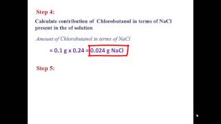 Sodium Chloride Equivalent Method [upl. by Worthington]