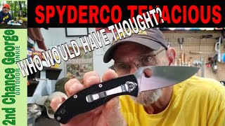 Surprising Quality Spyderco Tenacious Lightweight Folding Knife  Made In China [upl. by Desdee]