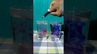 science experiment hot water vs Cold Water reaction colourexperiment shorts water youtube [upl. by Broeder]