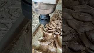 Wood Carving With CNC Machine  মেশিনের সাহায্যে কাঠ খোদাই 😍 satisfying cnc cncmachine [upl. by Chapland]