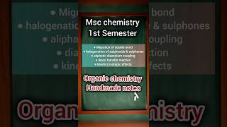 Important short notes  organic chemistry  msc 1st sem  mscnotes viralshorts shorts [upl. by Ahsimed]