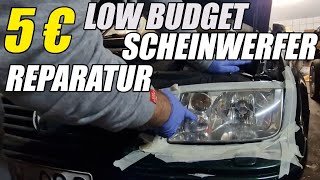 Scheinwerfer Reparatur mit Zahnpasta  Low Budget   SG  Super Illegal  VW  Scrape Garage [upl. by Rahr]