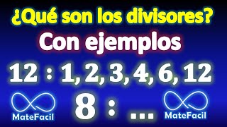 ¿Qué son los divisores Explicación Súper Fácil [upl. by Swec83]