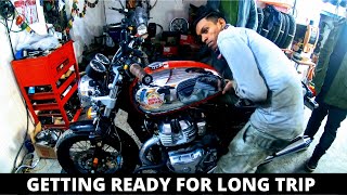 GETTING MY INTERCEPTOR 650 MARK 2 READY FOR A LONG RIDE  ROYAL ENFIELD  DA MODS [upl. by Gross]