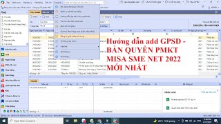 HƯỚNG DẪN ADD BẢN QUYỀN GPSD PHẦN MỀM KẾ TOÁN MISA SME NET 2022 MỚI NHẤT [upl. by Dix799]