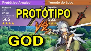 Túmulo Do Lobo VS Protótipo Arcaico COMPARAÇÃO GENSHIN IMPACT [upl. by Ekud]