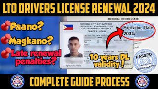 LTO DRIVERS LICENSE RENEWAL 2024  Complete guide process  step by step  motodave [upl. by Marston]