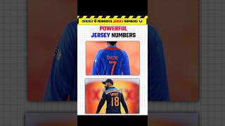 Powerful JERSEY NUMBERS 7 101845 in cricket 😱  crickfact shorts [upl. by Cykana363]