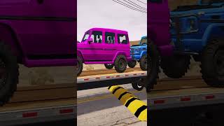 Flatbed Truck Mcqueen  Transportation with Truck  Pothole vs Car  BeamNGDrive 13 [upl. by Adnor727]