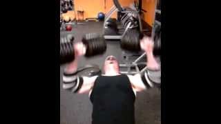 280lb Dumbbell Incline Bench [upl. by Ueihttam]