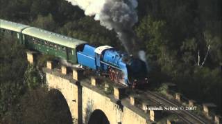 Parní lokomotiva Albatros 498022 Pražský Semmering  Steam locomotive 498022 at Prague Semmering [upl. by Helali571]