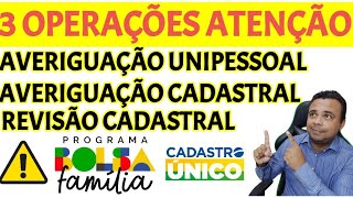 Bolsa Família AVERIGUAÇÃO CADASTRAL UNIPESSOAL E REVISÃO 2024 [upl. by Kev922]