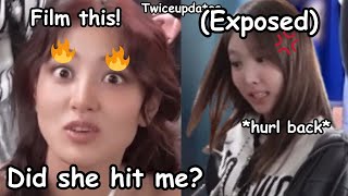 twice nayeon hit jihyo head but nayeon even more angry nayeon got exposed [upl. by Greenfield733]