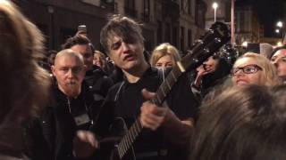 The Boy Looked At Johnny The Libertines cover  Pete Doherty live in the streets of Brussels Cir [upl. by Aeresed]