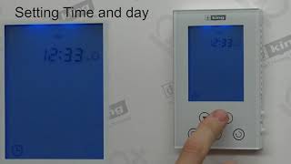 F902GFCI Floor Heating Thermostat Setting Day and Time [upl. by Steffane]