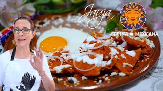 Los Mejores Chilaquiles Rojos Rancheros Con Huevos Estrellados Sin Salpicar Aceite [upl. by Ynetruoc173]