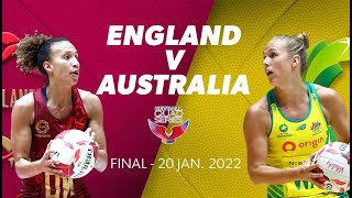 Netball Quad Series England vs Australia Jan 20th Final  Netball  Kayo Sports [upl. by Stevena]