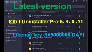 Latest version IObit Uninstaller Pro 8 3 0 11 Patch License key 365000000 DAY [upl. by Hollerman]