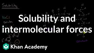 Solubility and intermolecular forces  AP Chemistry  Khan Academy [upl. by Islean163]