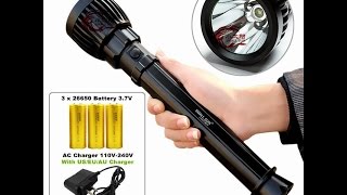 SMALL SUN ZY F661T CREE XML T6 LED Super Flashlight Torch Working Light 3pcs 26650 Battery [upl. by Eberhard]