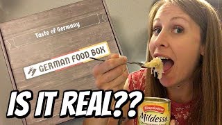 American Tries German Food Box [upl. by Enilhtak]