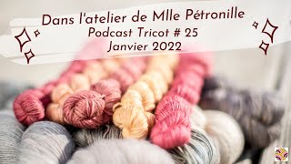 Dans latelier de Mlle Pétronille  podcast tricot 25  Janvier 2022 [upl. by Eicnan]