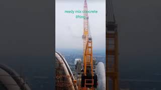 Readymix Concrete lifting construction Concrete crane shorts craftspeople [upl. by Ive]