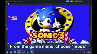 How To Install Sonic 3 With Mods On The Steam Deck [upl. by Kabob]