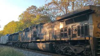 CSX M372 with a BampO amp CampO gondola at Bartholows amp Woodbine MD 101424 [upl. by Flodur]