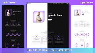 Lets Build Modern Design Portfolio Website  Using Pure Html CSS amp Very Simple Javascript  CD [upl. by Aisatna]