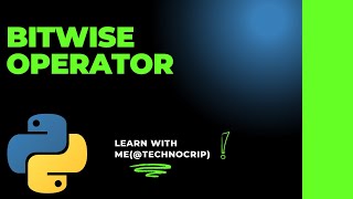 vlog29 Bitwise operator in Python Programming [upl. by Savadove952]