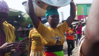 WORKDAY IN AFRICA LOCAL MARKET AGBOGBLOSHIE MAKOLA GHANA ACCRA [upl. by Las]