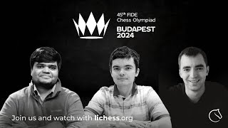 2024 Chess Olympiad R6 w GM Illia Nyzhnyk  lichessorg [upl. by Annahpos]