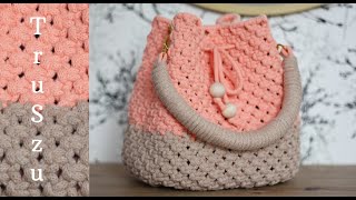 Macrame BAG Tutorial DIY Torebka ze sznurka krok po kroku How to Make a Macrame Bag SUMMER BAG [upl. by Acirahs]