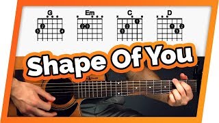 Shape of You Guitar Tutorial Ed Sheeran Easy Chords Guitar Lesson [upl. by Irmo]