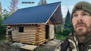 Log Cabin Build on OffGrid Homestead EP29 [upl. by Eislek]